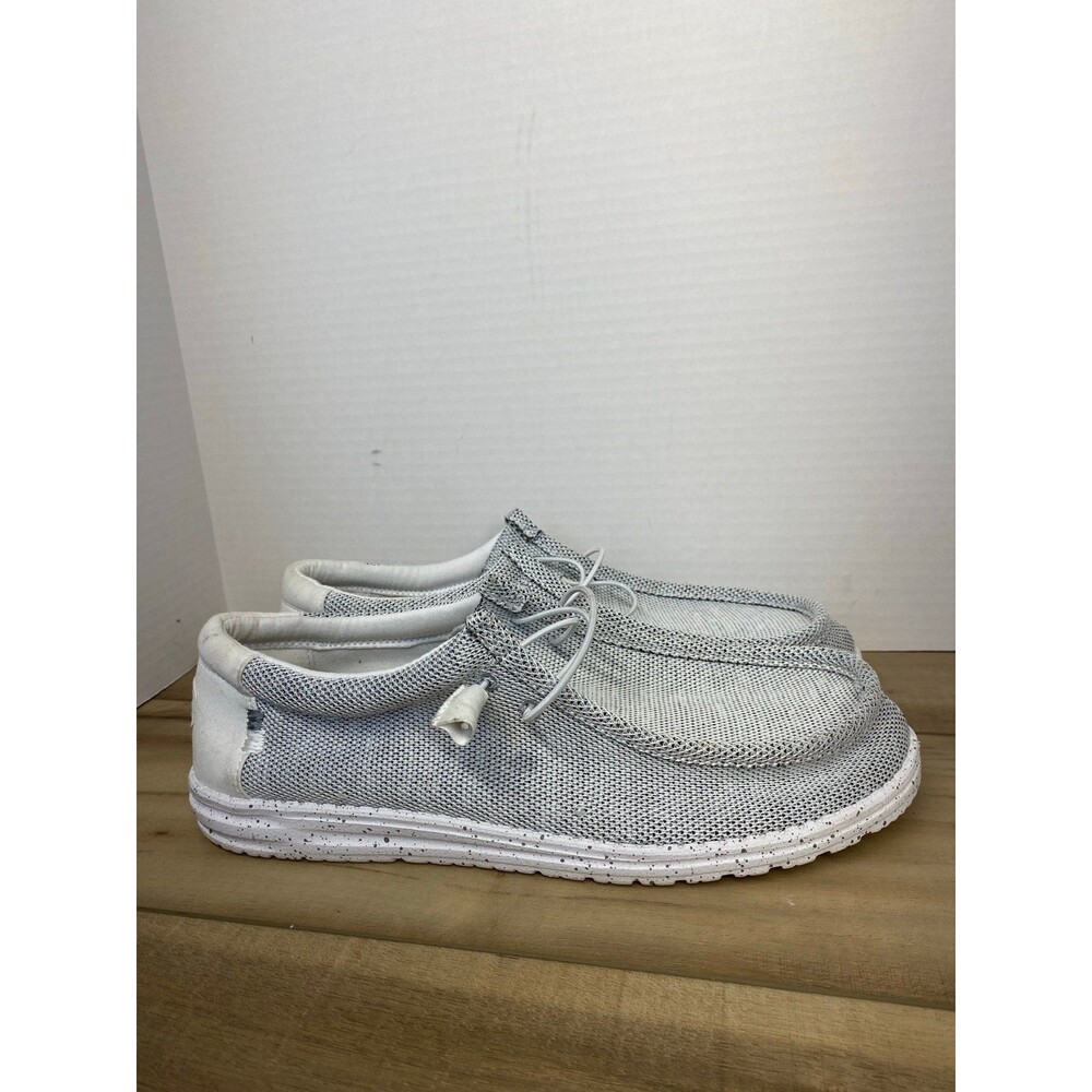Hey Dude Wally Sox Stone White Men's 14